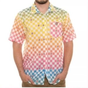 OFWGKTA Men's Button Up Donut Shirt, Sz M